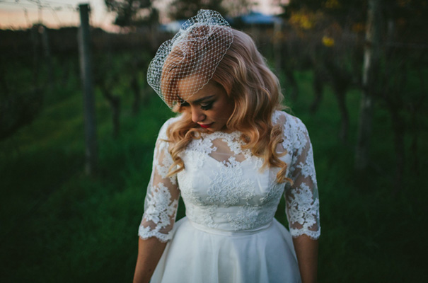 vintage-retro-inspired-short-lace-full-skirt-bride-wedding-dress33