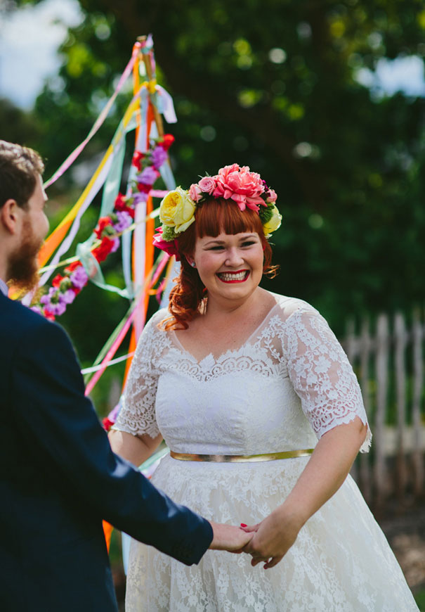 WA-bright-wedding-bridal-flowers-colourful-ribbons-diy-short-wedding-dress3