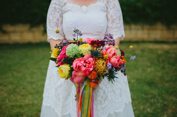 bright-wedding-bridal-flowers-colourful-ribbons-diy-short-wedding-dress12