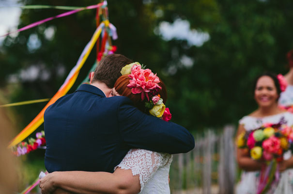 bright-wedding-bridal-flowers-colourful-ribbons-diy-short-wedding-dress18
