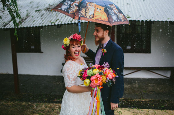 bright-wedding-bridal-flowers-colourful-ribbons-diy-short-wedding-dress26