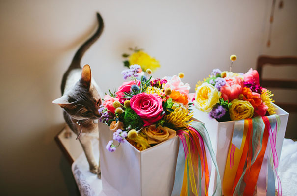 bright-wedding-bridal-flowers-colourful-ribbons-diy-short-wedding-dress7