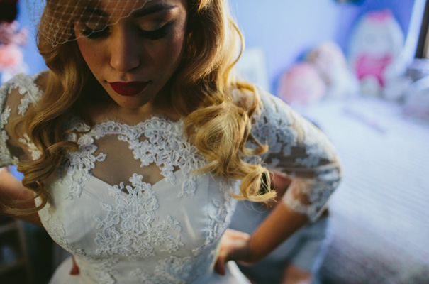 vintage-retro-inspired-short-lace-full-skirt-bride-wedding-dress15