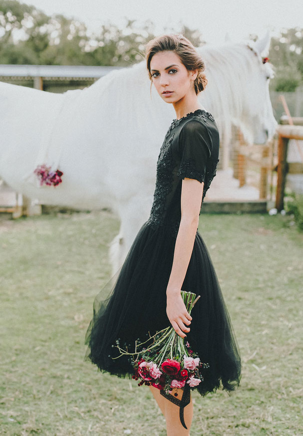 black-wedding-dress-red-flowers-white-horse-floral-crown12