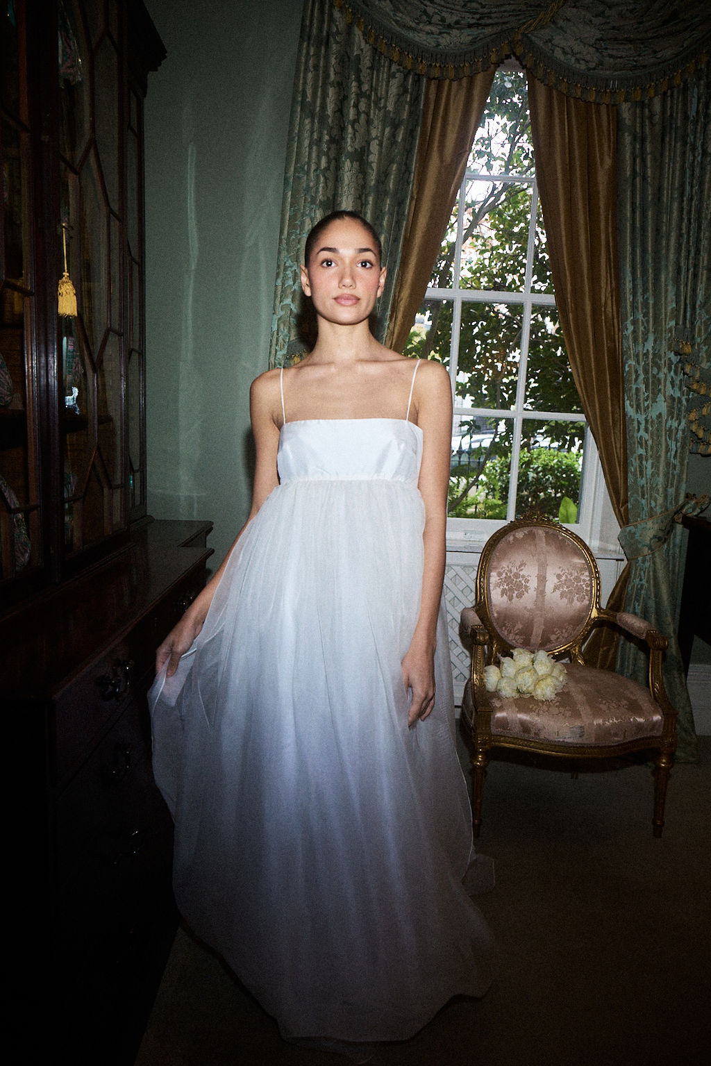 Bride wearing a silk wedding gown from Baaby's debut bridal collection, Let Them Eat Cake, photographed by James Cunningham