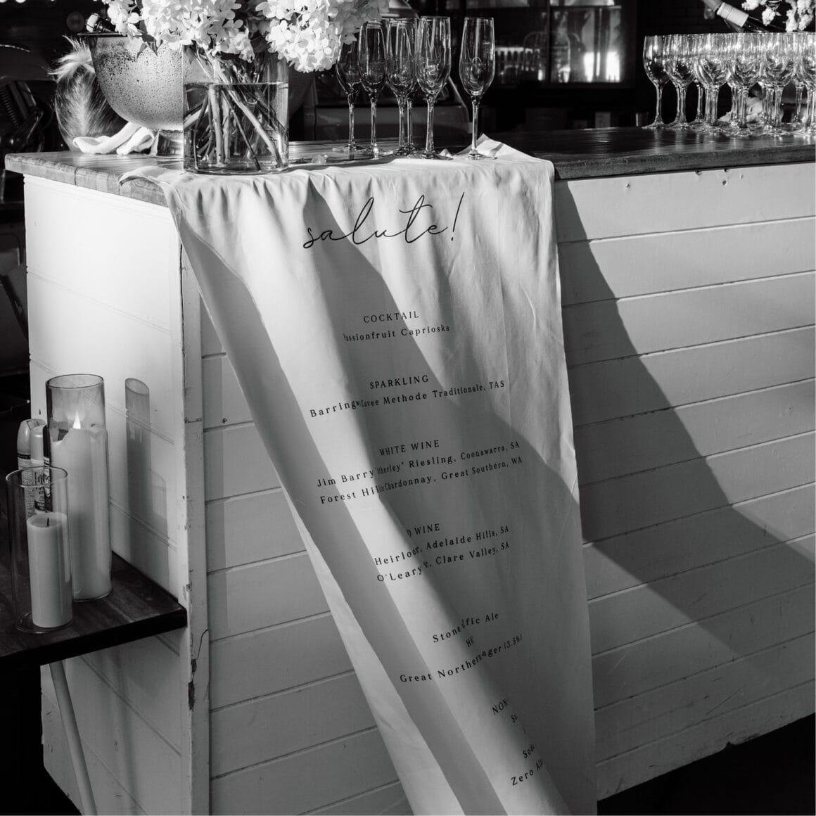 Wedding linen signage