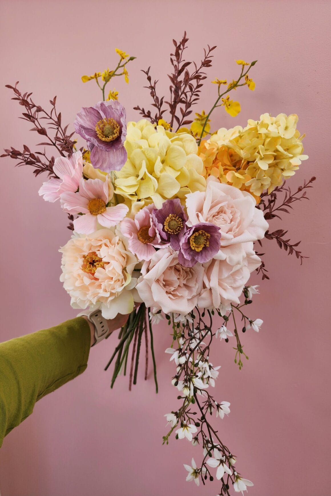 silk artificial wedding bouquet by Gather Botanical