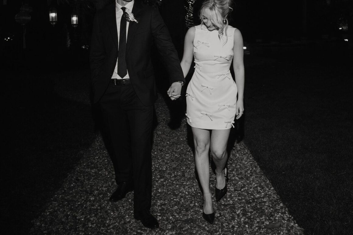 bride in Elliat reception dress