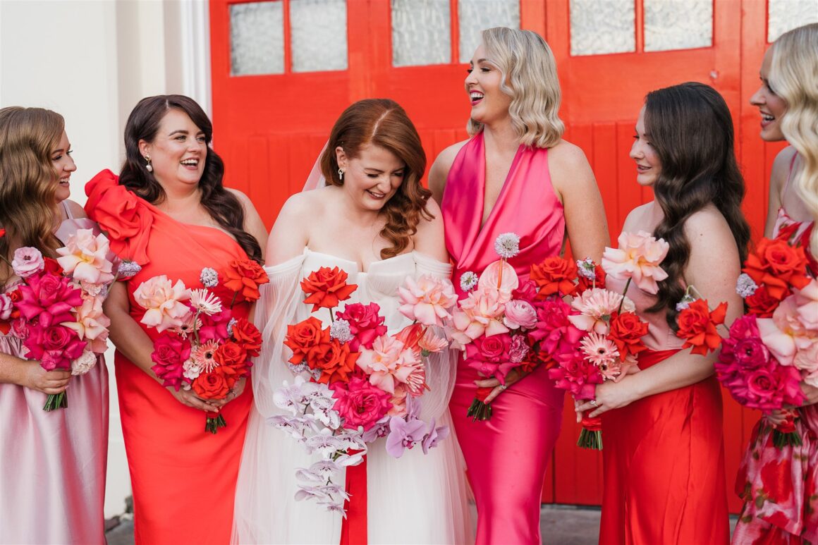 Perth colourful floral arrangements bridal bouquet