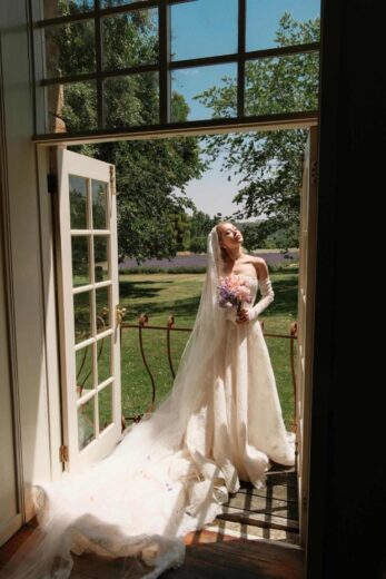 bride getting ready at Sault Daylesford