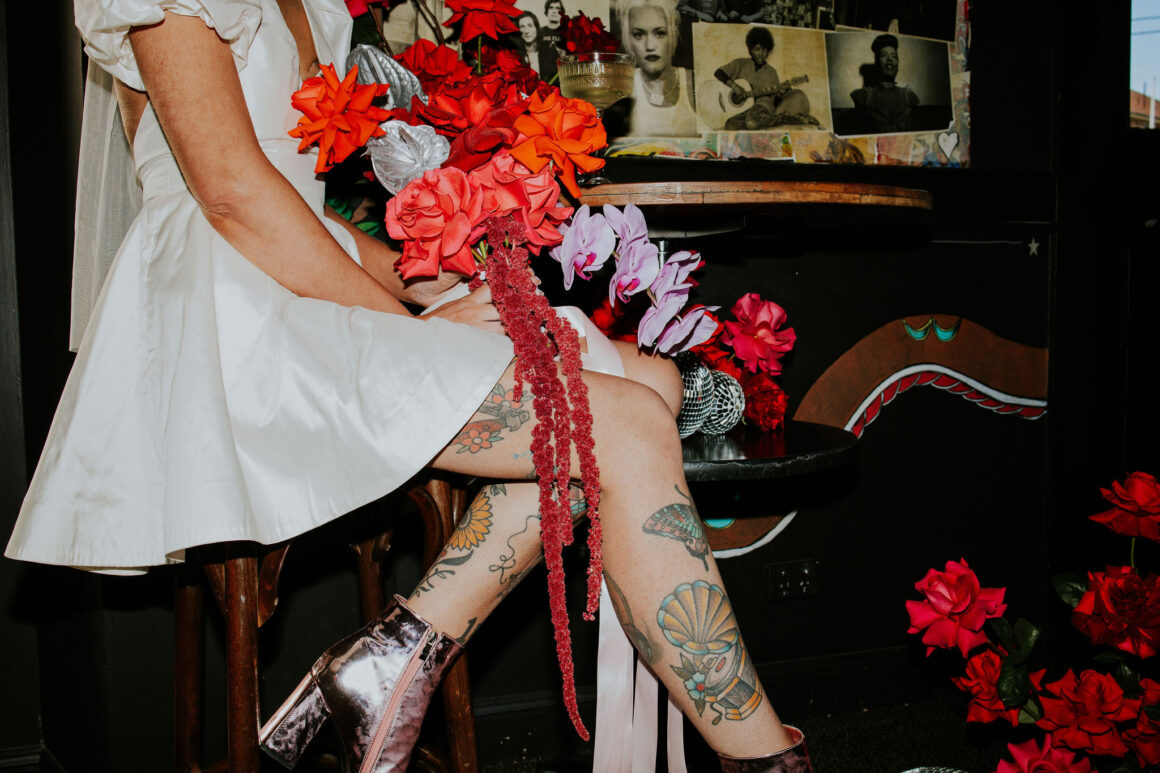 Lush and vibrant wedding bouquet styled by Peggy Mae Floral Design