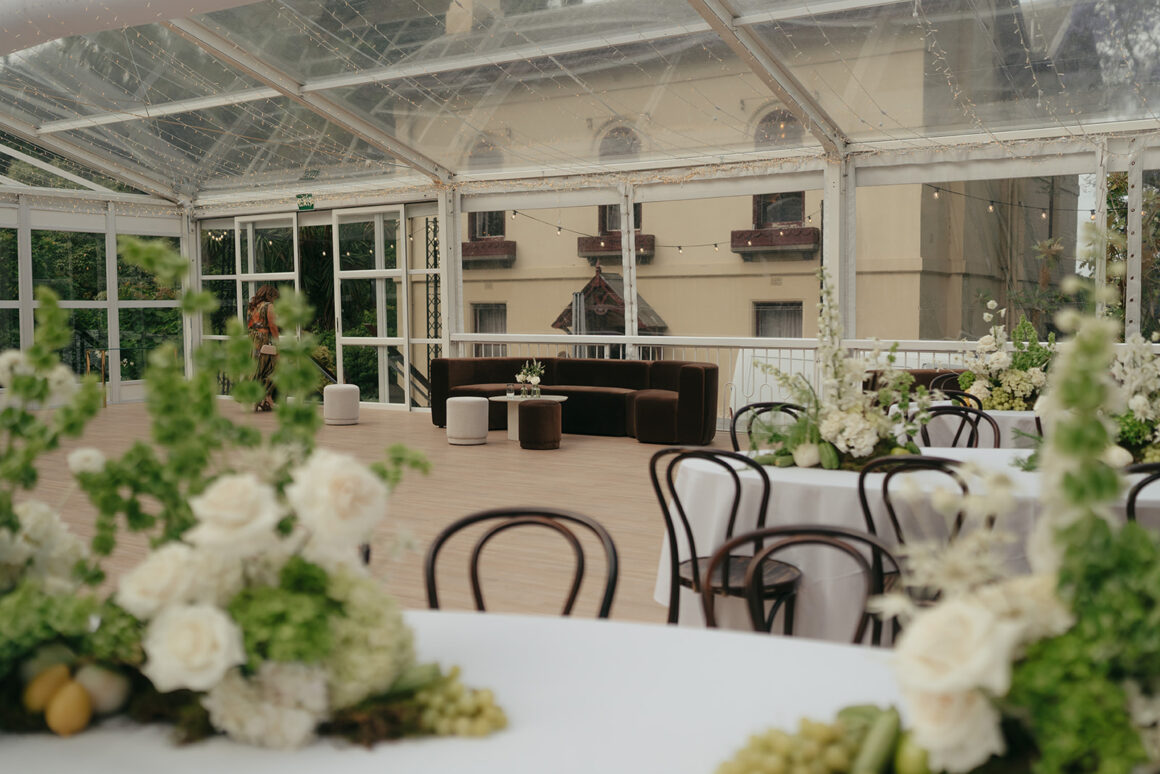 cocktail-style wedding reception