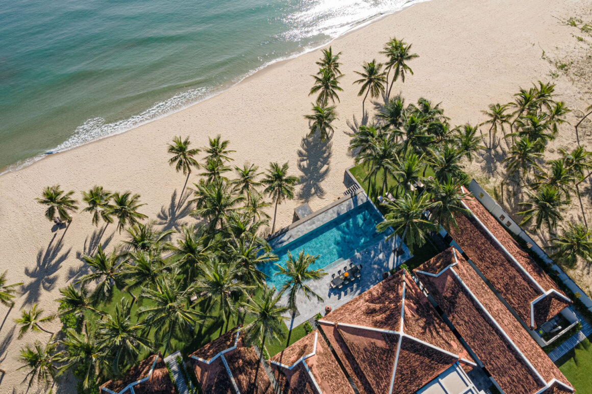 Pool villa at Four Seasons Resort The Nam Hai Vietnam with private pool and tropical luxury resort setting