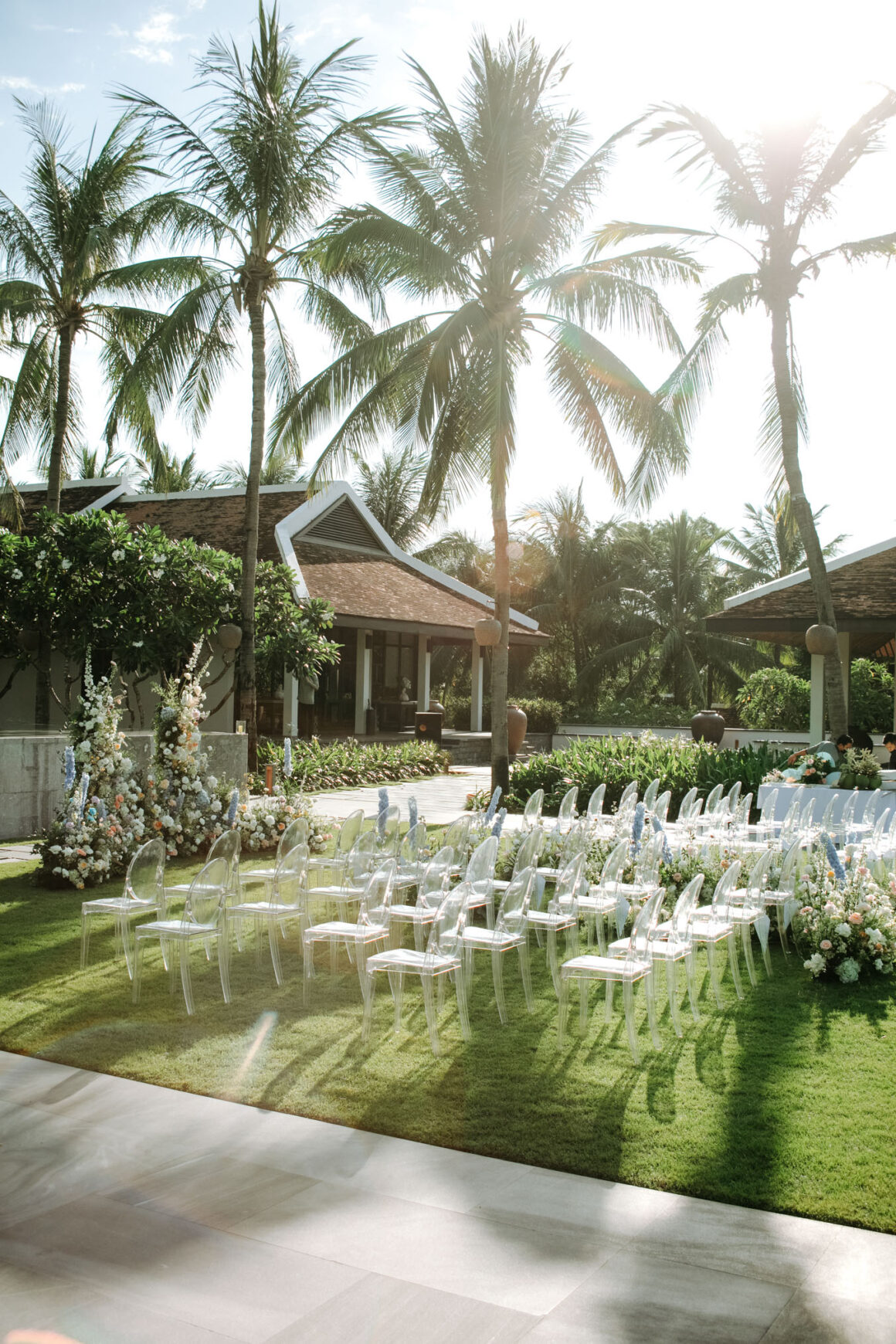 Four Seasons The Nam Hai Vietnam outdoor wedding ceremony