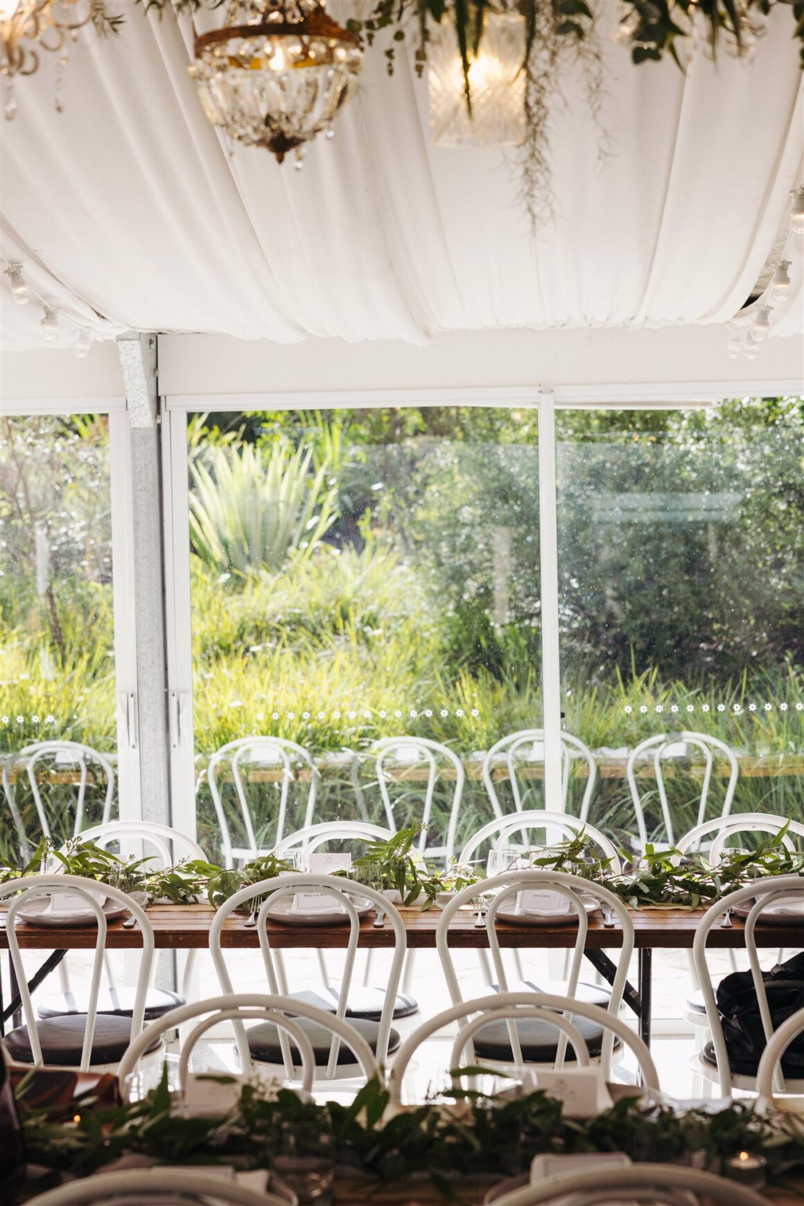 Eucalyptus wedding tablescape at Wildwood Kangaroo Valley